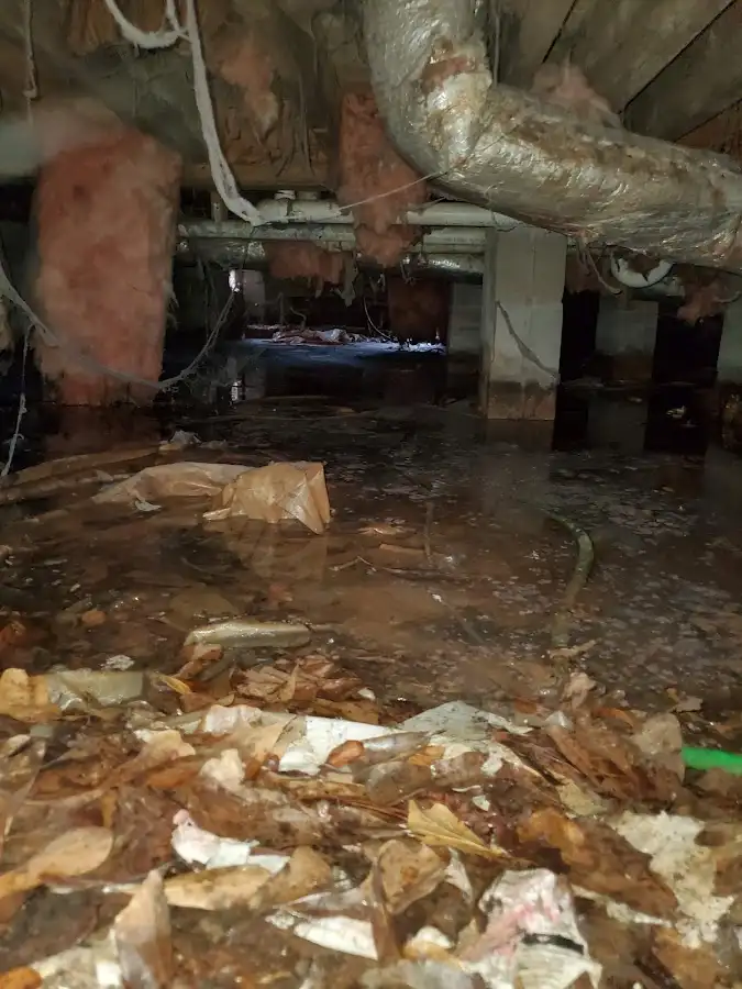 Crawl space flood assessment for Commercial Water Damage Restoration in Skokie