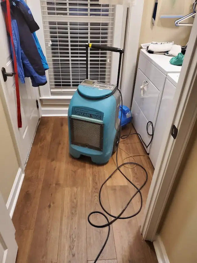 Commercial dehumidifier deployed for Flood Damage Cleanup in Skokie
